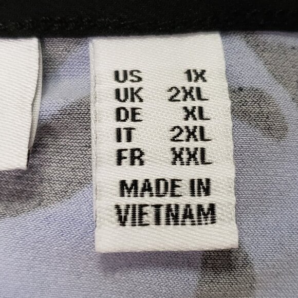 Susan Graver Womens Floral‎ Liquid Knit Asymmetric Top Size 1X Stretch Mature - Picture 4 of 9